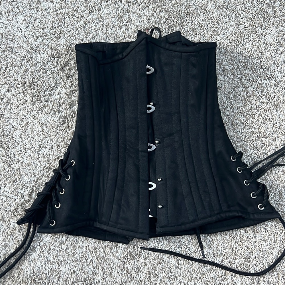 Cotton Hourglass Curve Longline Underbust Corset with Hip Ties : CS-426